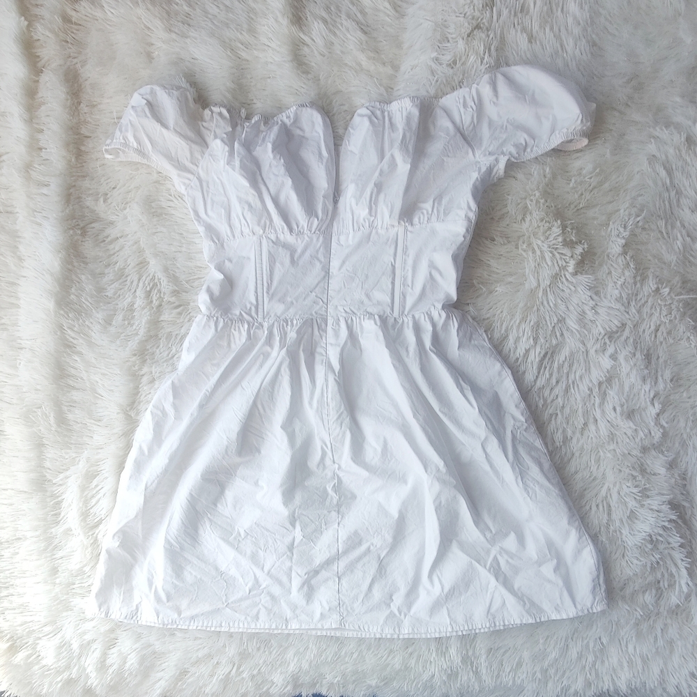 LA hearts Puff sleeve Off the Shoulder mini dress Size Small Like New - Picture 5 of 16